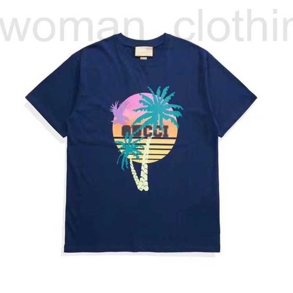 T-shirt maschile Designer T-Shirt Short Shorted T-shirts Rainbow Coconut Stampato magliette in cotone magnifica T-shirt Ocean View Letter Vay8