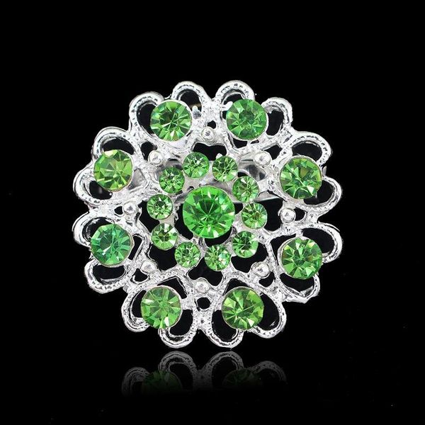 Großhandel Crystal Flowers Love Broschen Pins Diamant Brosche Boutonniere Stick Corsage Hochzeitsmode Schmuck