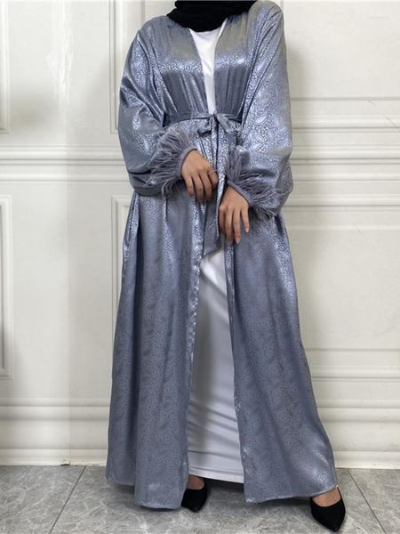 Ethnische Kleidung Herbst MOROCCO KEIS MUSLIME Women Abaya Satin Gebetskleidungsstück Laternenhülle Robe Indien Abayas Dubai Türkei Longue Vestidos