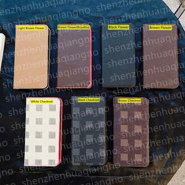 Дизайнерские кожаные чехлы для телефонов Folio для iPhone 15 Pro Max 14 Pro 14plus 13 13pro 12 Mini 12pro 11 Pro X 11 XS XR 8 8plus 7 7plus 11pro с откидным чехлом-бумажником с держателем для карт