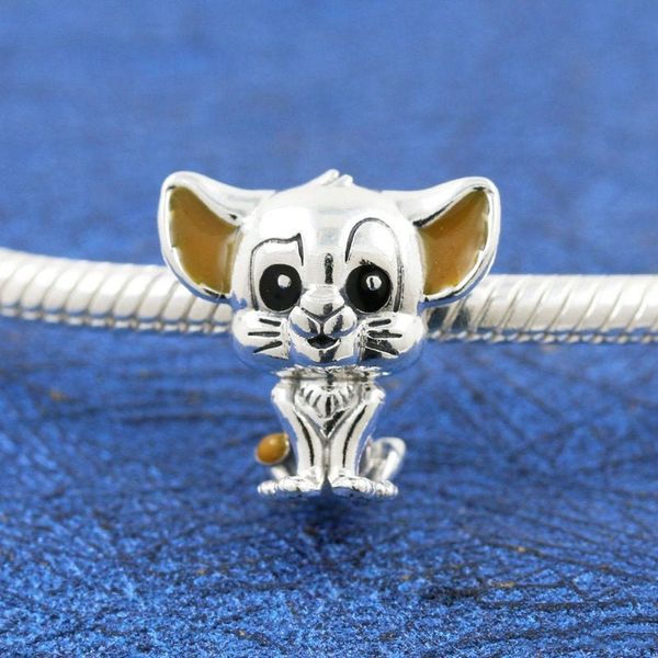 Kinder-Simba-Perle aus 925er-Sterlingsilber, passend für europäische Schmuck-Charm-Armbänder im Pandora-Stil