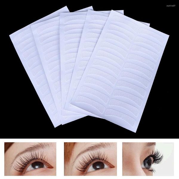 Cílios falsos 5 folhas de 50 pares extensão os olhos brancos blocos adesivos patches girls meninas fitas adesivas fitas de maquiagem ferramentas de beleza