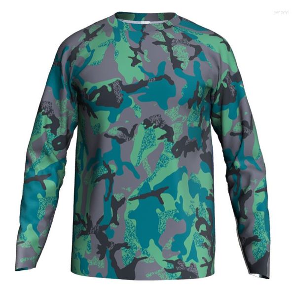 Giacche da corsa uomini camo ciclistico indossare abiti a maniche corte mtb su camicia da maglione per biciclette da moto