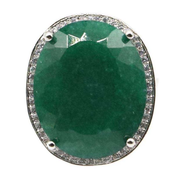 Anelli a grappolo 25x21mm Grande design europeo ovale 22x18mm Vero verde smeraldo bianco Zircone uomo Anelli di fidanzamento in argento G230228