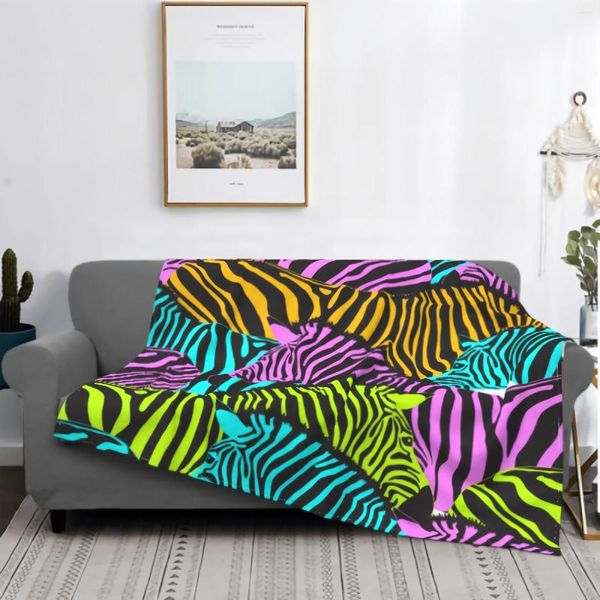 Decken Animal The Horse Zebra Decke für Couch, superweich, gemütlich, Plüsch, Mikrofaser, flauschig, leicht, warm, 203,2 x 152,4 cm