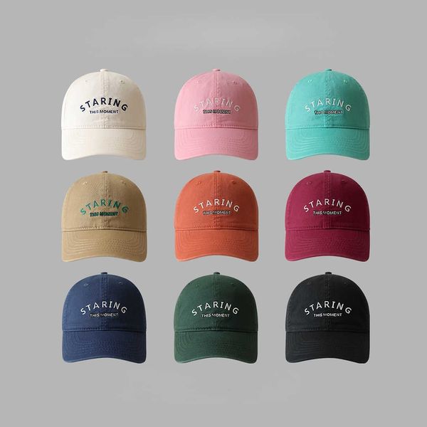 Caps de bola 2023 Versão coreana da primavera Novo boné de beisebol Soft Top Korea Sun Hat Casal Casal Lavagem de Cotton Women Baseball Cap para Manj2302228