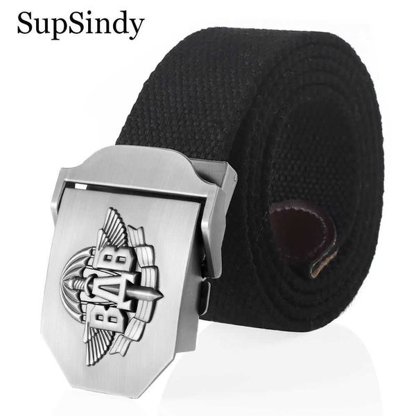 Cintos supsindy Men Canvas Belt 3D Tropas aerotransportadas russas VDV Metal Buckle Jeans Belts para homens Exército Beltos táticos militares Strap Z0228