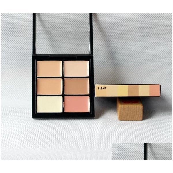 Correttore 6 palette di colori per il trucco Correttori per cerchi scuri Light Fl Erage Wet Erall Moisturizer Nutritious Brighten Pro Tattoo Ering D Dh5Ba