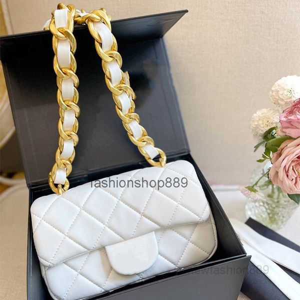 Mini Hot New Thick bag Chain Large Gold Chain Shoulder Bags Famous Designer Women's Bag Retro Leather Fashion Claic Cross Body Purse Tote top quality 2023