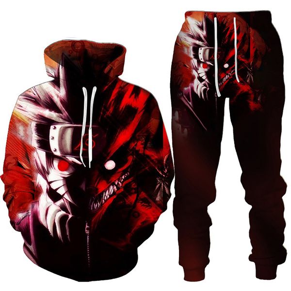 Men S Tracksuits 2023 Casual Man 2 Peça Defina o capuz de anime japonês Joogers Roupfits Menina Menina de faixa TRUSTERS TERDE STREEWATHE MASCO RESULHOS 230228