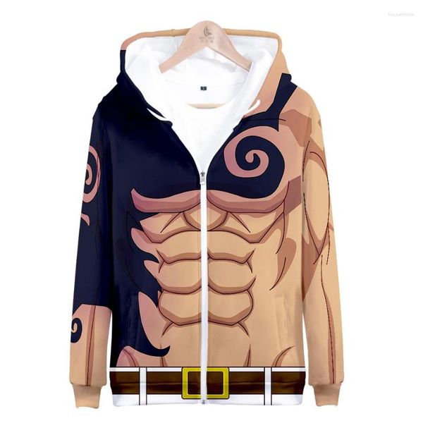 Männer Hoodies Die Sieben Todsünden Rolle Zipper Mit Kapuze Sweatshirt Unisex Eltern-kind-Paar Liebe Neuheit Top Luxus harajuku