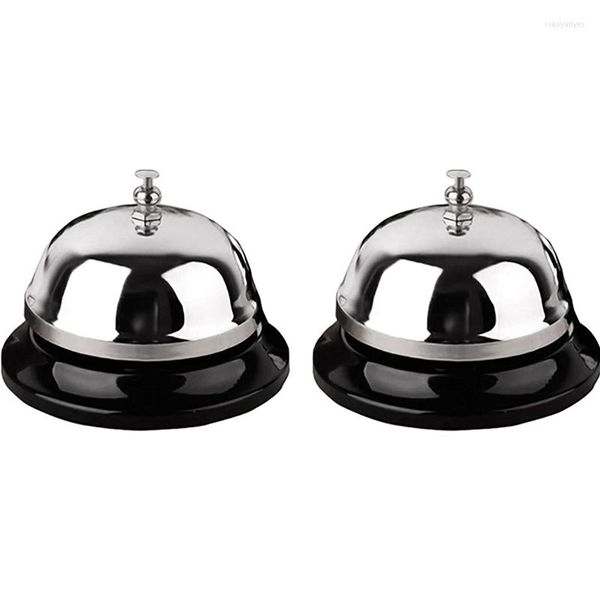 Decorações de Natal Call Bells Service Bell 2 Count Desk com Metal Anti-Rust Construction for Customer Restaurant Games El