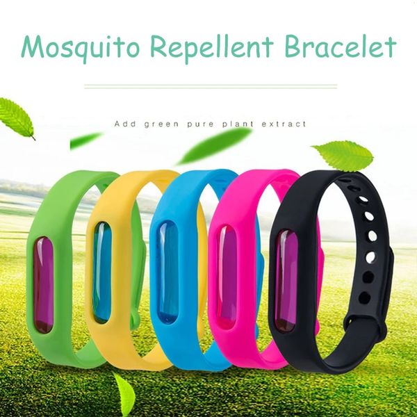 Braccialetto repellente per zanzare Mosquito Killer Braccialetto in silicone Outdoor Summer Kids Bambini Insect Killer Band Anti-Mosquito