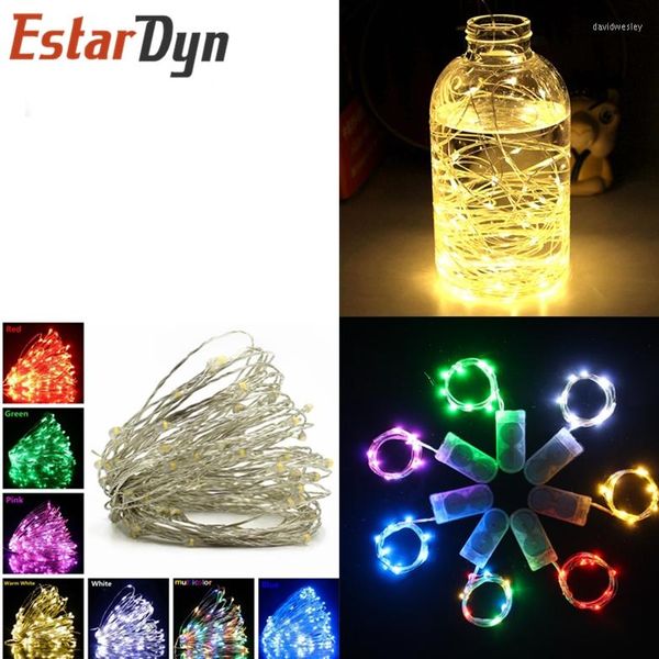 Saiten 1/3/2/5M 10-100 LEDs Weihnachtsgirlande Kupferdraht LED String Lampe Lichterkette für Innenjahr Weihnachten Hochzeitsdekoration