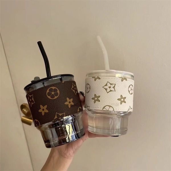 INS Tumblers высококачественная чашка для питья, соломенная чашка, легкая роскошная стеклянная чашка, портативная нишевая студенческая женская кофейная чашка