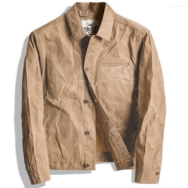 Designer de jaquetas masculinas vintage mans japonês casaco de cera de petróleo mais tamanho xxxl jaqueta de lona madden europeia para homens streetwear militar ao ar livre