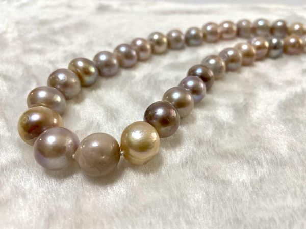 Correntes especila preços colar de jóias de moda de pérolas naturais para mulheres de 12 a 14 mm perto do mar redondo real com fecho
