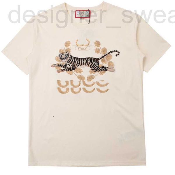 Herren T-Shirts Designer Verifizierte Version korrekte Luxus-Gezeitenmarke 22 Frühling und Sommer Tigerjahr Neues Kurzarm-Mode-Baumwoll-T-Shirt Freizeit gebraten 2T2X