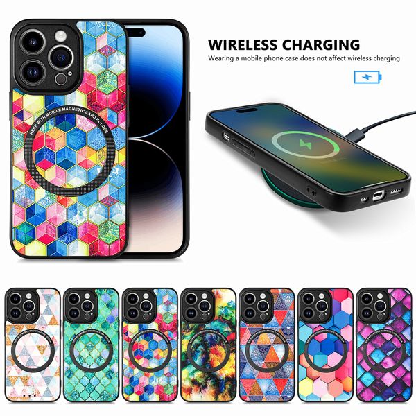 Capas de telefone pintadas multicoloridas TPU à prova de choque para Xiaomi Redmi K50 K40 10C 9 Power 9 Prime 8A Note 11E 10 Pro 10S 9T 8 Magsafe capa traseira de carregamento sem fio magnético