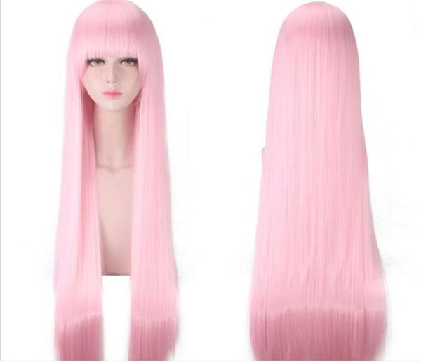 Maschere per feste Anime DARLING In The FRANXX 02 Parrucche Cosplay Parrucca Zero Two Long Pink Capelli sintetici Perucas C055