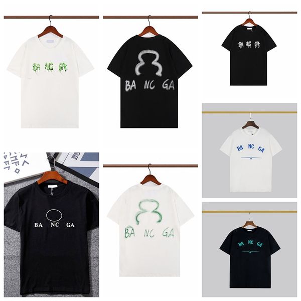2023 Sıcak Erkek Tasarımcı Giysileri Ünlü Tişörtlü Mektup Baskı Yuvarlak Boyun Kısa Kol Siyah Beyaz Moda Erkekler Kadın Tişörtler S- 4XL