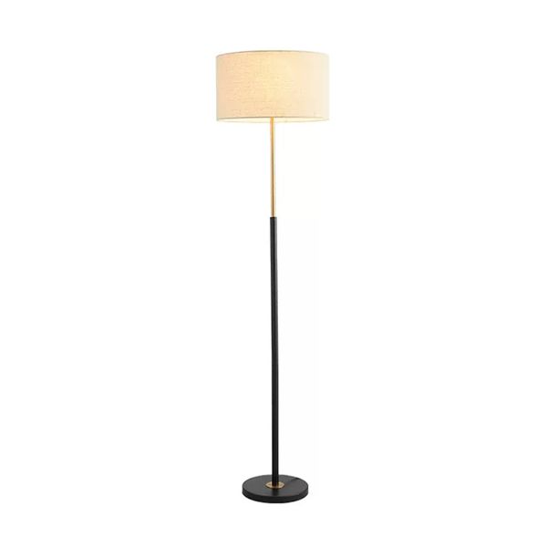 Lampada da terra dal design moderno e semplice Lampada da terra standard con paralume in tessuto classico americano 40 cm di larghezza 160 cm di altezza per l'arredamento della sala studio della camera da letto del soggiorno della casa dell'hotel