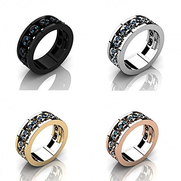 Ringos de cluster Fashion Retro Retro Skull Ring Ring Thumb Aço inoxidável para homem e mulheres
