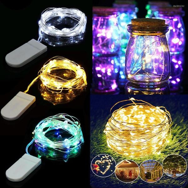 Saiten 10/20/30 LED Batterie Lichter Micro Reis Draht Kupfer Fee String Flasche Beleuchtung Garten Lampe Hochzeit Party Dekoration versorgung