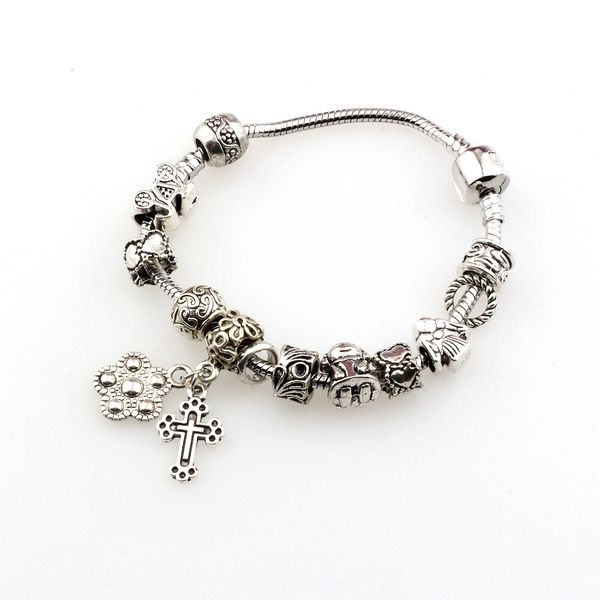 5 pezzi vintage argento antico angelo stella cuore gufo braccialetto di perline per donna uomo gioielli regalo nuovi braccialetti