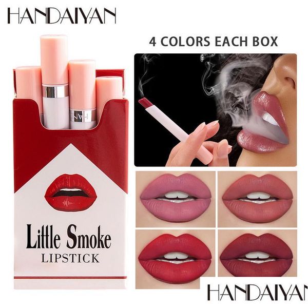 Rossetto Handaiyan Rouge A Levre Matte Rossetti per sigarette Set Smoke Coffret Box Facile da indossare Trucco Rossetti Drop Delivery Salute B Dhdbm