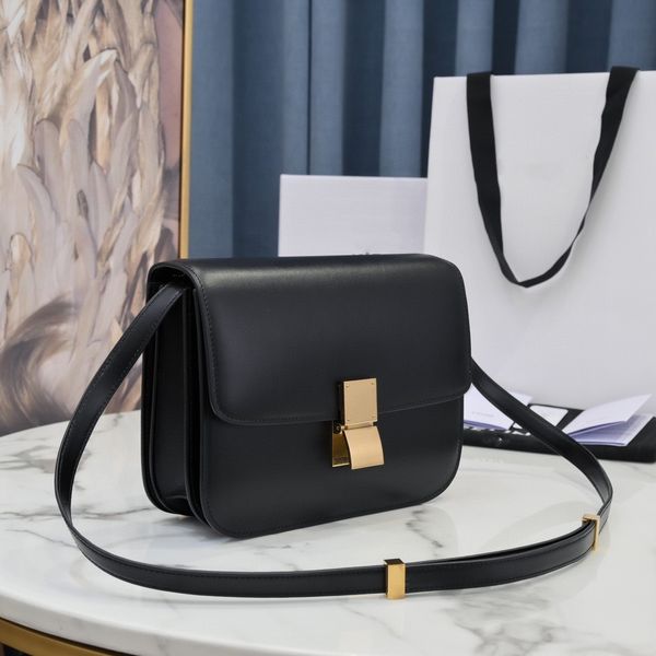 Caixa de couro genuíno Bolsa de tofu Nova bolsa quadrada pequena e versátil Designer de moda Bolsa mensageiro de um ombro Bolsa feminina online popular Bolsa caixa