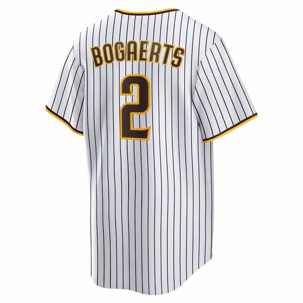 Baseball Jerseys San Diego Xander Bogaerts 2 Jesrey White Stripe City Button Up Men Falds Fils Stitched Mix e combine todas as camisas