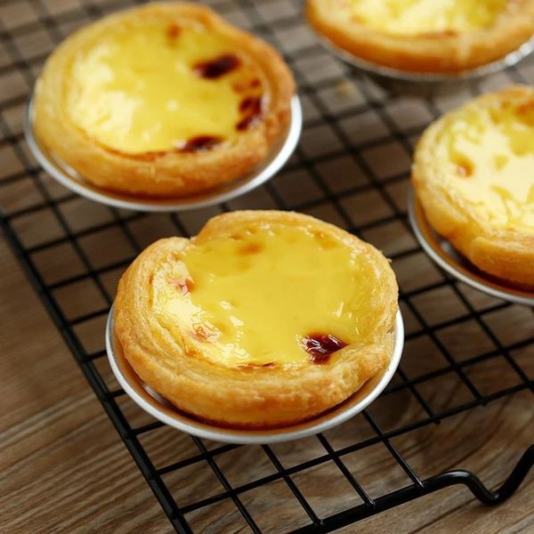 Alumínio português estilo ovo cupcake bolo de frutas molde molde pequena ferramenta de assadeira pasteis de nata forno