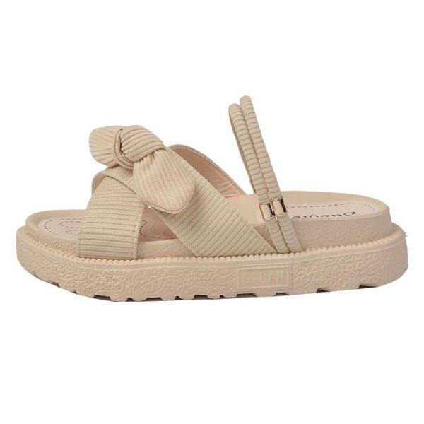 Sandálias feminino de verão moda feminina 2023 calça plana de sandália cunha conforto elástico banda grossa plataforma grossa