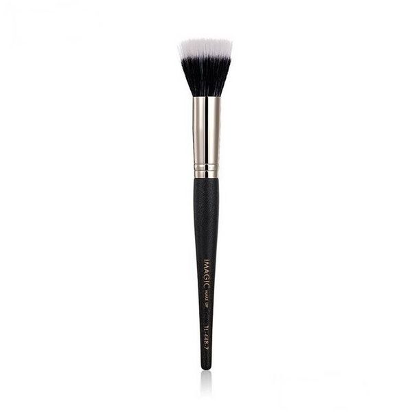 Makyaj Fırçaları Düz ​​Head Stippling Blush Fırçası Profesyonel Yüz Çift Katmanlı Kıllar Doğal Karıştırma Su Geçirmez Kullanımı Kolay DH1P3