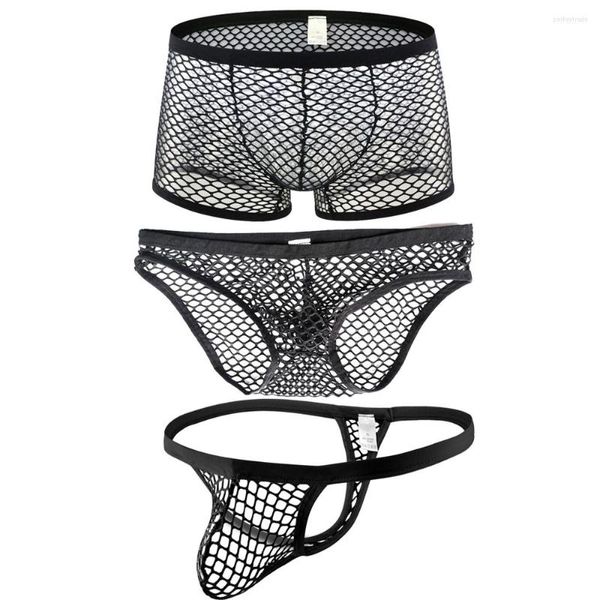 Unterhosen 1PC Sexy Männer Unterwäsche Front Convex Durchsichtige Slips Mesh Höschen Sommer Atmungsaktiv Dünn