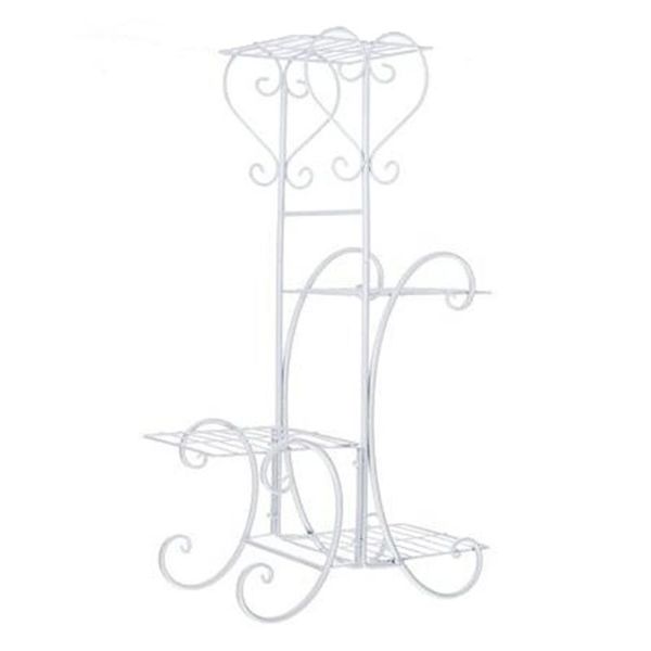 Artigo para o jardim Outros 4 camadas de metal stand stand rack panela de armazenamento prateleira de prateleira em casa decoração externa decoração varanda 82x50x25cm