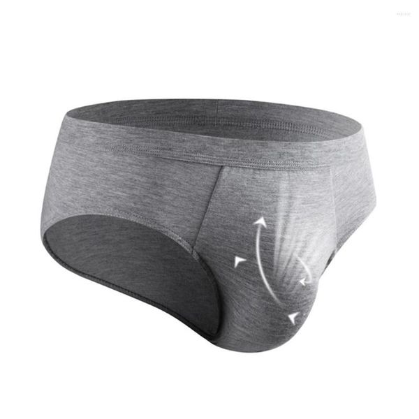 Mutande Traspiranti Taglie forti Slip Madal Intimo uomo Elastico in vita Solido Lingerie sexy Custodia per pene Cazzo Gay