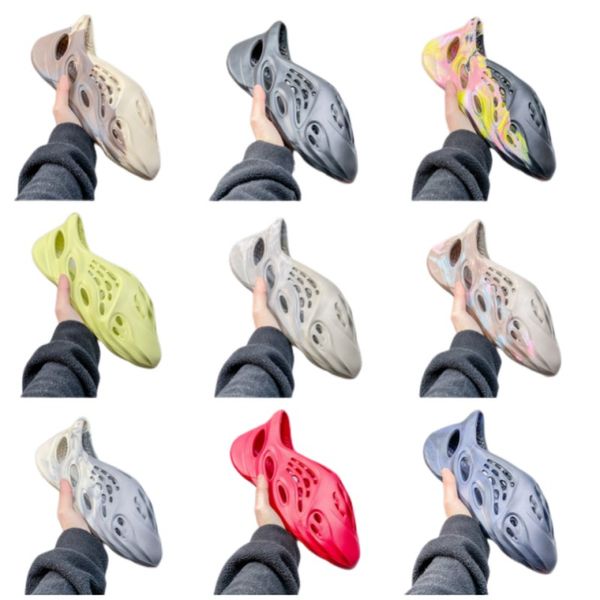 Desijner Foam Sandals Мужская резиновая обувь для бега, экологически чистая Женская повседневная обувь, цветные тапочки, удобные, легкие, на плоской подошве, дышащая
