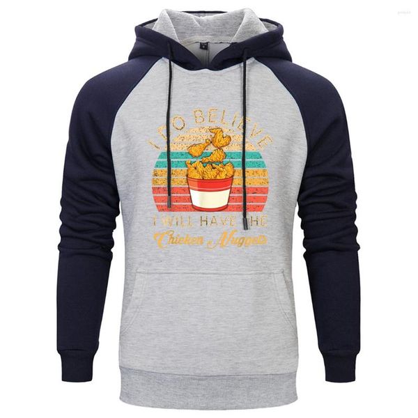 Moletons Masculinos Raglan Com Capuz Masculino I Do Believe Estampado Streetwear Fashion Clothing Outwear Hipster Tops Pullovers Fall Solto Fit Treino