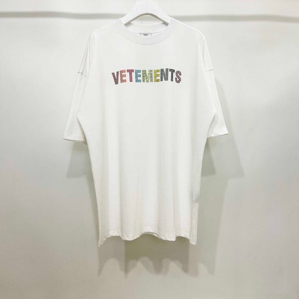 T-shirt da uomo Hello My Name is Vetements T-shirt da uomo T-shirt da donna gialla VTM Top Tee G230301 748