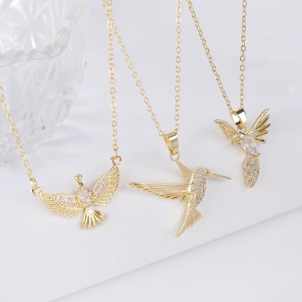 Anhänger Halsketten 11 Modelle Schwalbe Kolibri Für Frauen Mode Schmuck Gold Farbe Kette Vögel Tier Collares Joyeria Mujer