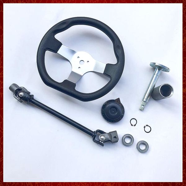 UTV 300mm Montagem do volante do volante 330mm Pinhão de rack de engrenagem 375mm U Junta de tirha de junta Junção para o chinês 110cc go kart quad peças mfx02