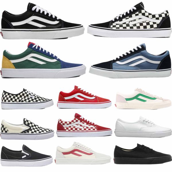 Luxus Designer Freizeitschuhe Damen Herren Schuh Old School Trainer Mode Canvas Skateboard Sneakers Damen Herren Weiß Schwarz Sneaker Solid Fashion Outdoor