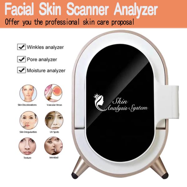 Outro equipamento de beleza analisador de pele 3d scanner facial de face wrinkle spots spots de análise de máquinas de face completa