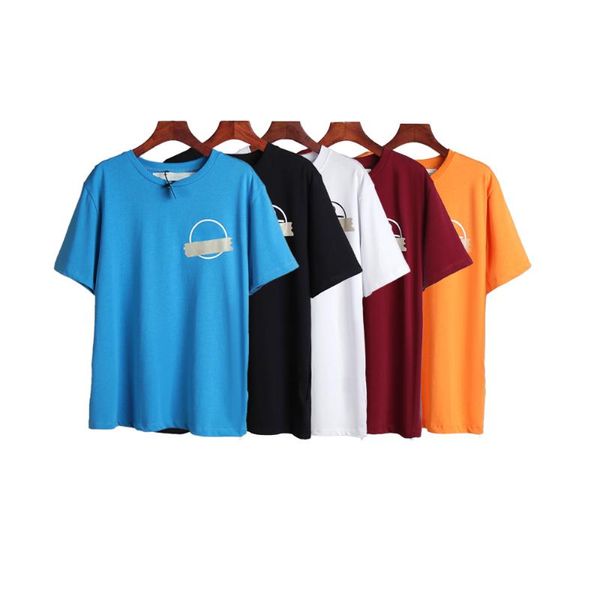Magliette da uomo estive a maniche corte e nastri da stiro da donna Stampa classica T-shirt in cotone opzionale a cinque colori Moda allentata