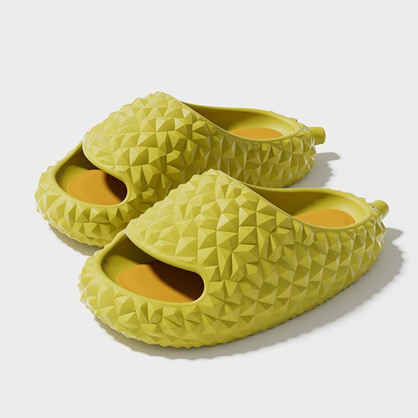 Pantofole da frutta Durian da donna di nuova moda Pantofole da spiaggia estive per esterni Pantofole con fondo spesso antiscivolo per interni