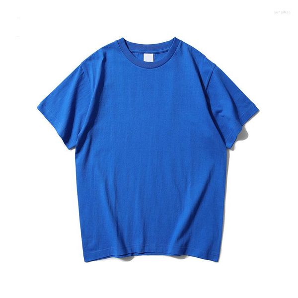 Männer T-Shirts Männlich Hohe Qualität 240 G Baumwolle Sommer Oversize Kurzarm Runde Kragen T-shirt Männer Für Jungen Solide tops Kleidung Großhandel