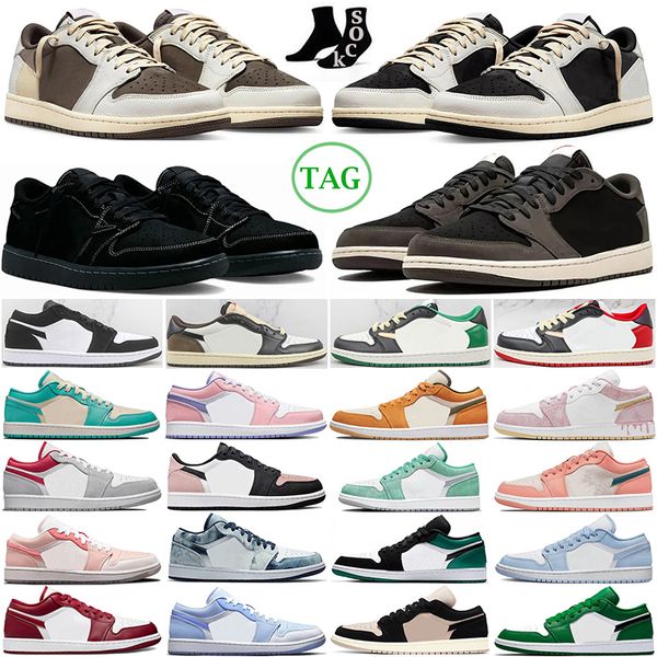 Reverse Mocha 1 Scarpe da pallacanestro basse OG Uomo Donna 1s Nero Phantom Sail Fragment Voodoo Midnight Navy Blu Pasqua Verde Varsity Rosso Scarpe da ginnastica da uomo Scarpe da ginnastica sportive