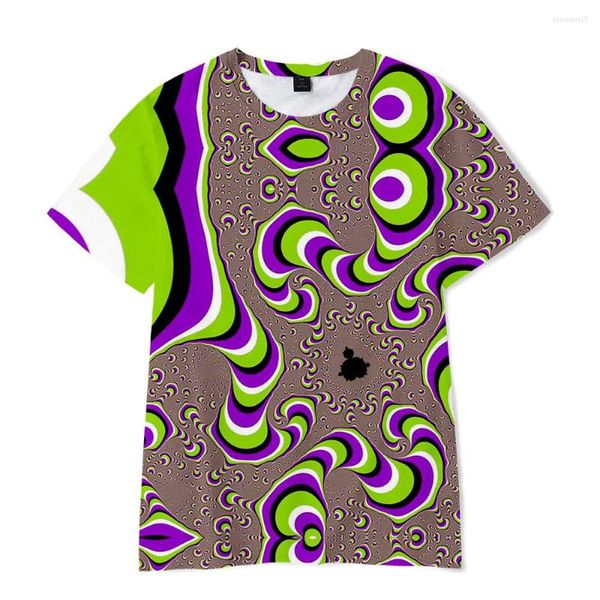 Camisetas masculinas 2023 Chegada 3D Cosplay Ilusão de Ilusão de Optical Camiseta Adulta T-shirt verão Hip Hop Casual Manga curta